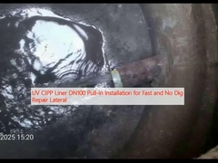 UV CIPP Liner DN100 Installazione a trazione per riparazione laterale rapida e senza scavo