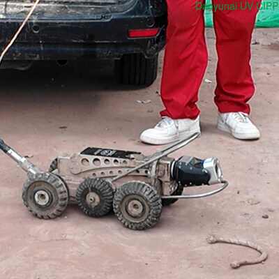 Telecamera di ispezione fognaria DN1500 con telecamera ad alta definizione e cingolato per impieghi gravosi per l'ispezione CCTV di tubi di grandi dimensioni